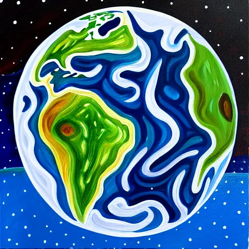 Image similar to detailed painting of the earths