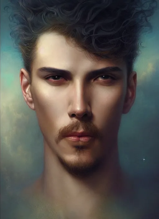 Image similar to portrait of a handsome magical latin boy, by agostino arrivabene and tom bagshaw and manuel sanjulian