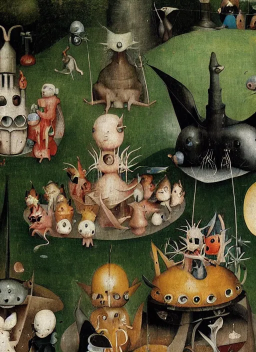 Image similar to detail of the Garden of Pokemon Delights, by hieronymus bosch