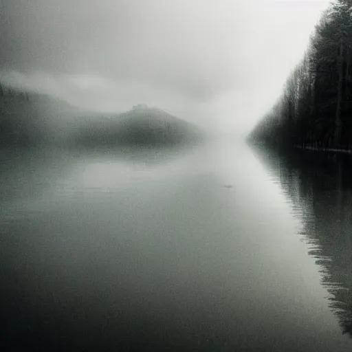 Image similar to pale skin, dark water, foggy water, dark, dramatic, terrifying, cinematic still, realistic.