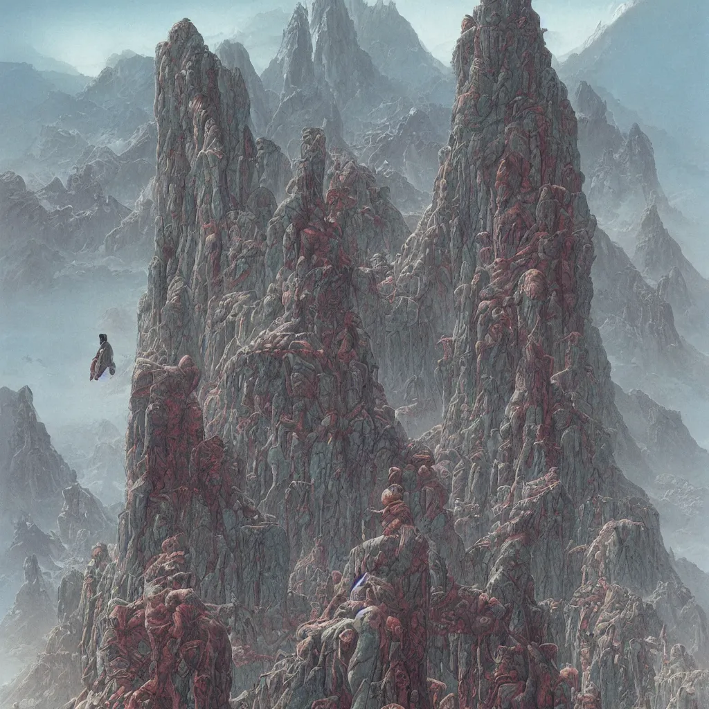 Image similar to a portrait of a character in a scenic environment by Wayne Barlowe