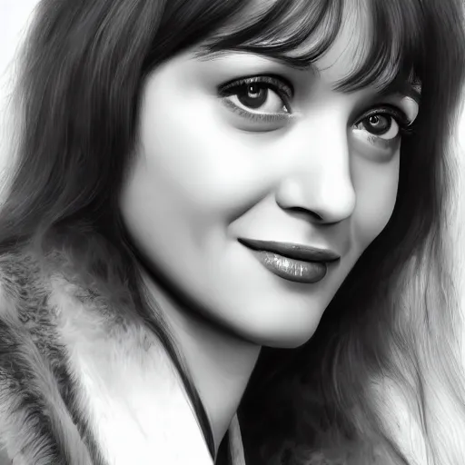 Image similar to Anna Karina, realistic, photo studio, HDR, 8k, trending on artstation