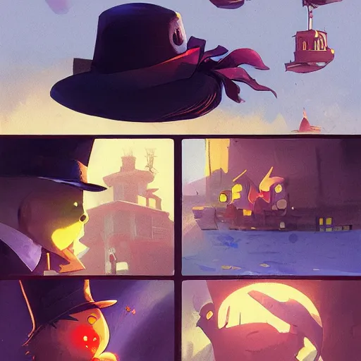 Image similar to a hat in time, vintage comic by greg rutkowski