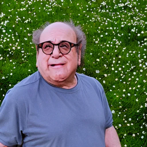 Image similar to human strawbarry with danny devito face