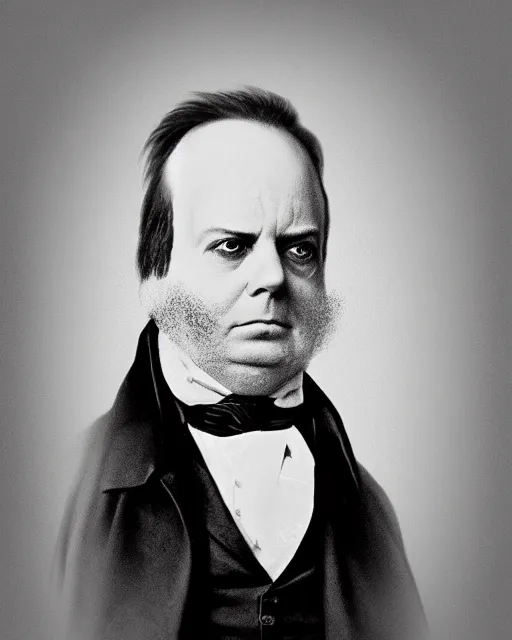 Prompt: upper body ambrotype of paul giamatti! as united states president john quincy adams, 1 8 2 7, paul giamatti!, sideburns, muttonchops, captured by anton otto fischer, trending on artstation