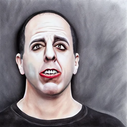 Image similar to mudvayne except it's jerry seinfeld hyperrealism