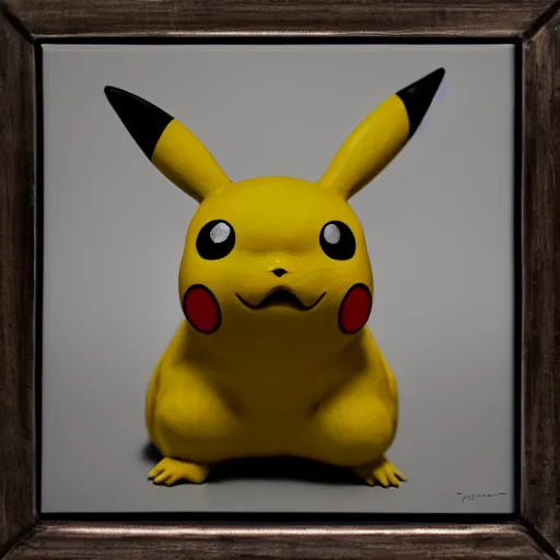 Image similar to Pikachu, collodion photograph, colorized