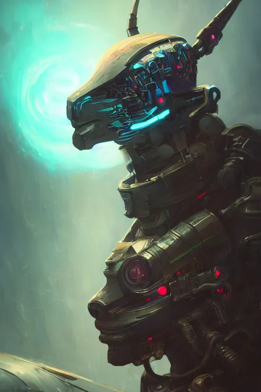 Image similar to portrait of a cybernetic samurai with holographic llama face, cyberpunk concept art by pete mohrbacher and artgerm and wlop and greg rutkowski and deathburger, digital art, highly detailed, intricate, sci-fi, sharp focus, llama, Trending on Artstation HQ, deviantart, unreal engine 5, 4K UHD image, daily deviation, llama llama