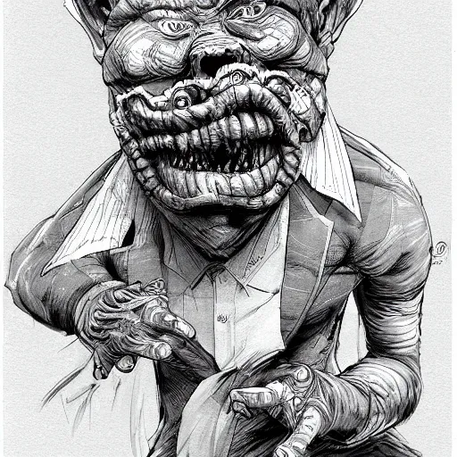 Image similar to a grotesque, horrid abomination by Kim Jung gi