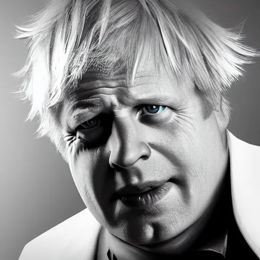 Image similar to boris johnson as evil marvel character, photorealistic, villain, 8 k