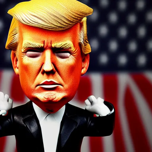 Image similar to trump bobblehead, 8k octane render, hyper realistic