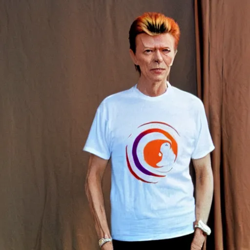 Image similar to david bowie wearing a yin - yang daoism dao symbol shirt, tarkofsky style