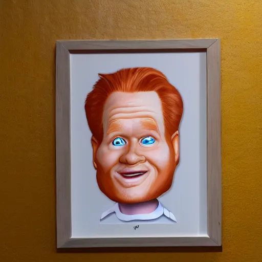 Image similar to carrot with connan o brien face caricature