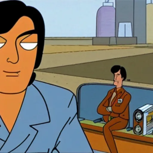 Image similar to alain delon in futurama ( 1 9 9 9 )