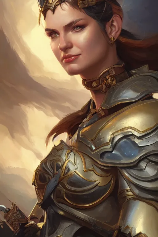 Image similar to amazon valkyrie athena, d & d, fantasy, portrait, highly detailed, headshot, digital painting, trending on artstation, concept art, sharp focus, illustration, art by artgerm and greg rutkowski and magali villeneuve