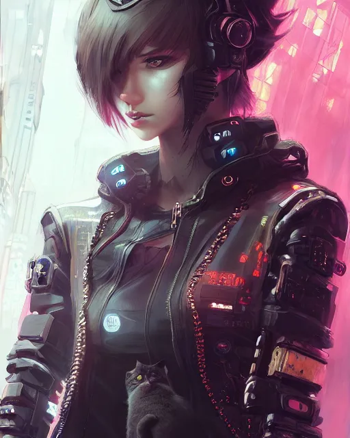 Anime Cyberpunk Cat Girl - KillerKittenDesigns - Digital Art, Fantasy &  Mythology, Fantasy Men & Women, Females - ArtPal