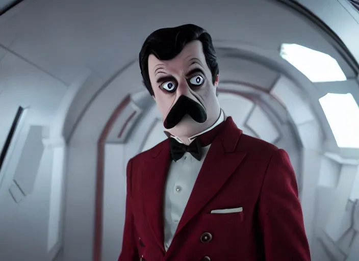 Image similar to film still of lord nibbler in the new scifi movie, 4 k