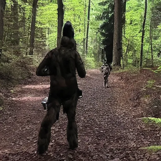 Prompt: the skinwalkers are after me searching for my flesh robot human flesh consuming monsters CIA agents after me in the woods i see them on my trailcam tesla camera HD 4k