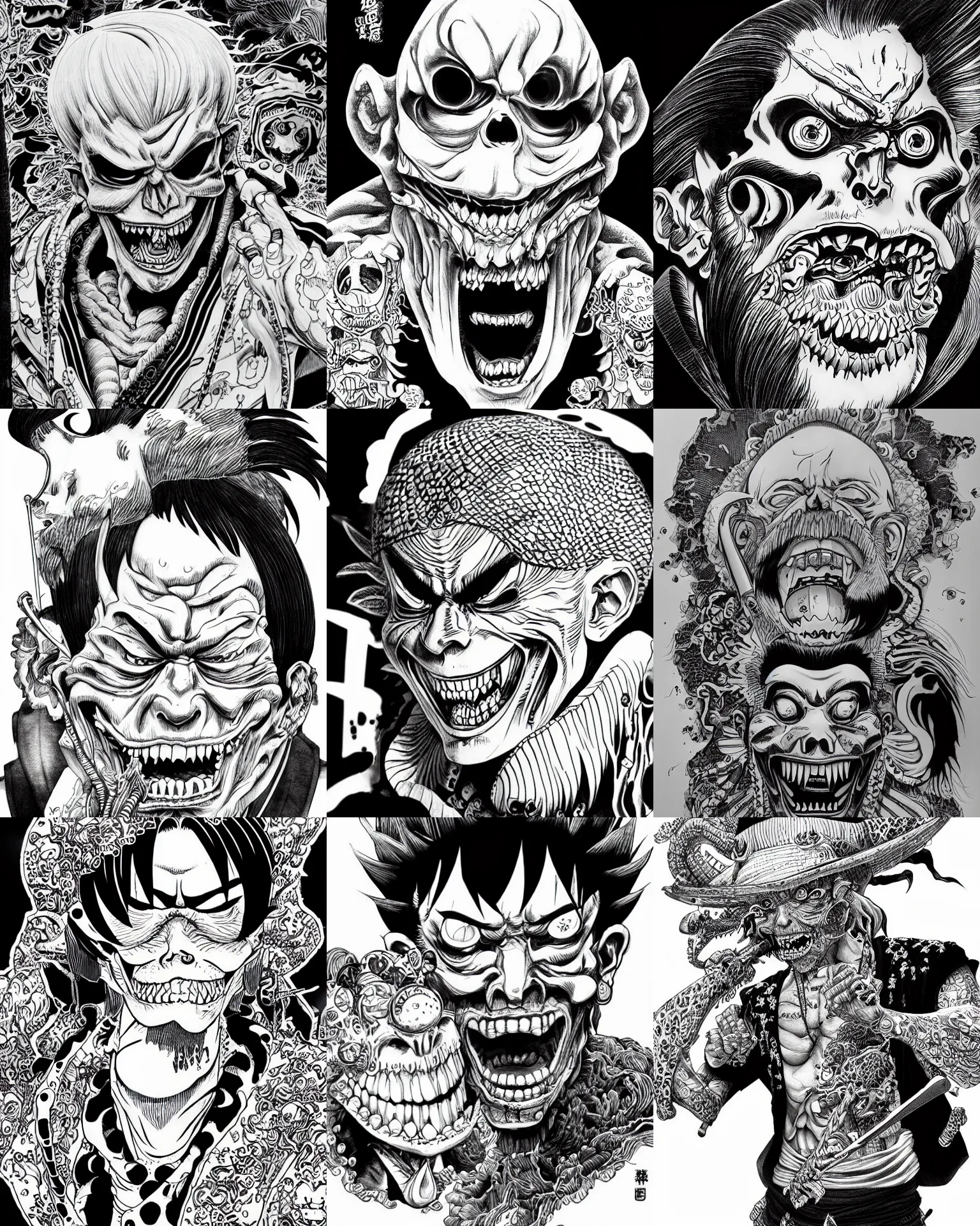 Prompt: highly detailed ink illustration portrait of shichibukai, b & w clean shaped illustration by kim jung gi, ric estrada, ron english and eiichiro oda