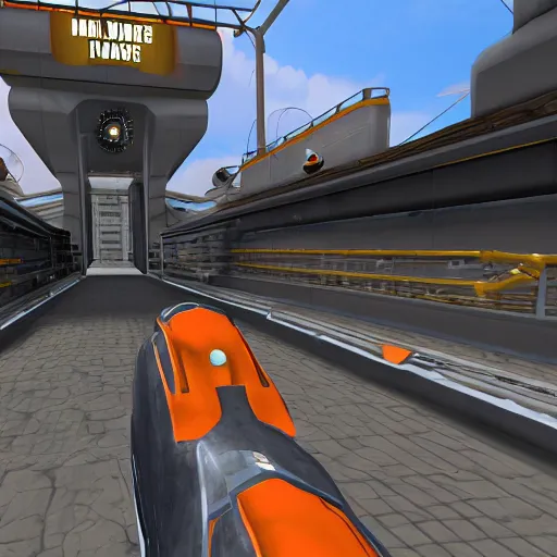 Image similar to screenshot from half life superstar racing