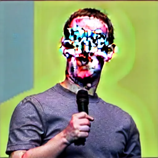Image similar to Mark Zuckerberg with yellow pourous looking skin, skin that looks like lemon skin