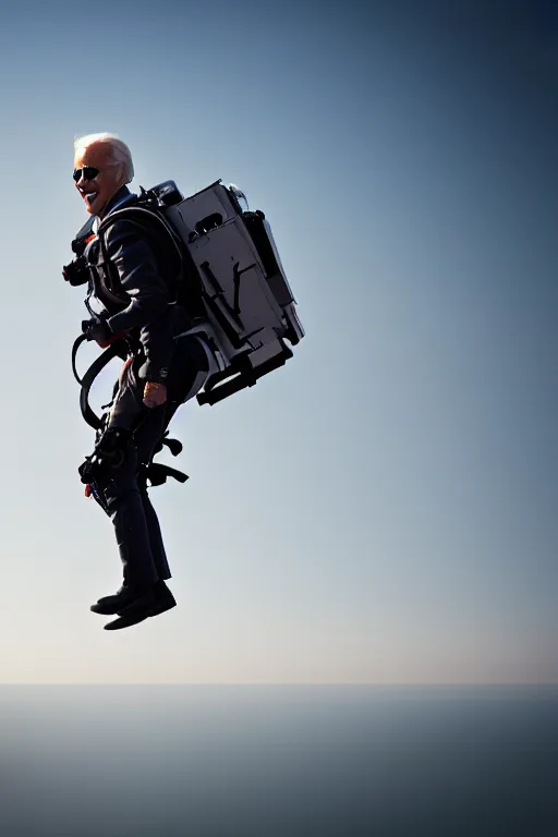 Prompt: joe biden flying with jet pack, high resolution, photorealistic, cinematic, smooth, 4 k, aesthetic lighting, baroque object, sharp focus, hyperdetailed, tumblr trending, with small object details, professional photography, pullitzer winning photo by : canon eos 5 d mark iv, by karah mew and adnan abidi and jodie bateman