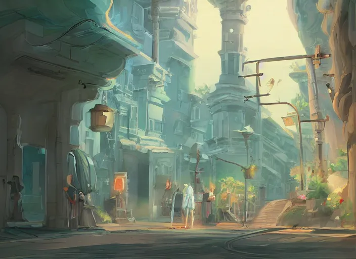 Image similar to a portal to jeddah city, digital painting, concept art, smooth, sharp focus, illustration by studio ghibli