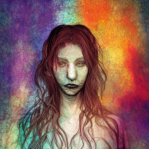 Image similar to living silently inside, digital art