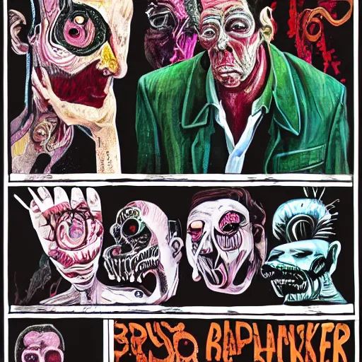 Image similar to Graphic Illustration, Creative Design, Human Fingers, Biopunk, Body horror, by Francis Bacon, Hunter S Thompson