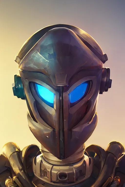 Image similar to epic mask helmet robot ninja portrait stylized as fornite style game design fanart by concept artist gervasio canda, behance hd by jesper ejsing, by rhads, makoto shinkai and lois van baarle, ilya kuvshinov, rossdraws global illumination radiating a glowing aura global illumination ray tracing hdr render in unreal engine 5