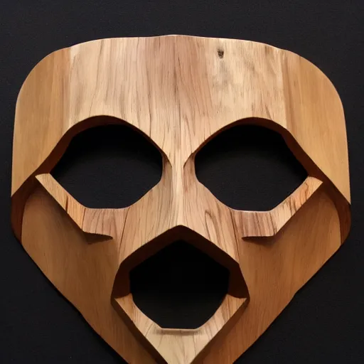 Image similar to hive mind wooden mask