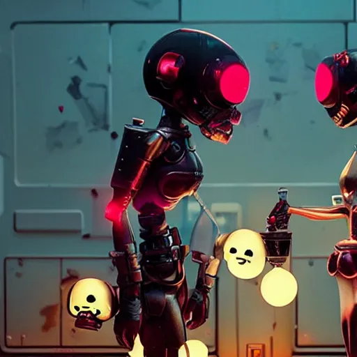 Image similar to love, death and robots