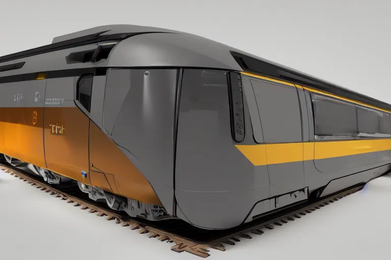 Prompt: futuristic train, solidworks, octane render, studio light, 3 5 mm