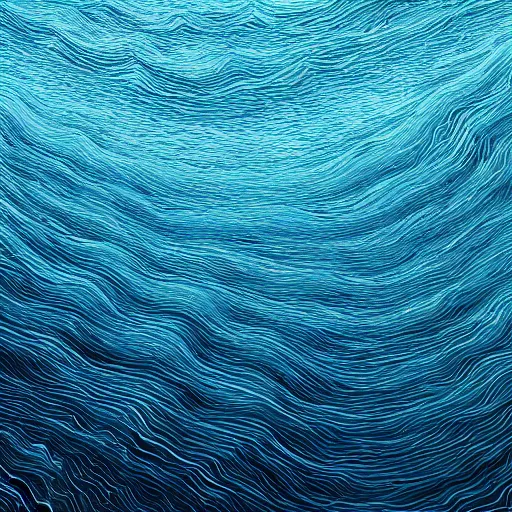 Image similar to hyperrealistic image of ocean surface streaklines in a solenoidal field, by thomas eakes & xiang duan & mike judge, perfect symmetry, dim volumetric lighting, photorealistic, 8 k octane beautifully detailed render, post - processing, extremely hyper - detailed, intricate, epic composition, cinematic lighting, masterpiece, trending on artstation, incredibly detailed, stunning,