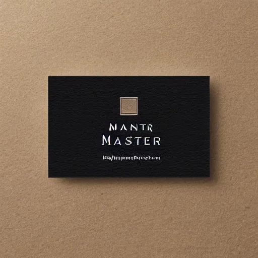 Prompt: a business card that says PROMPT MASTER