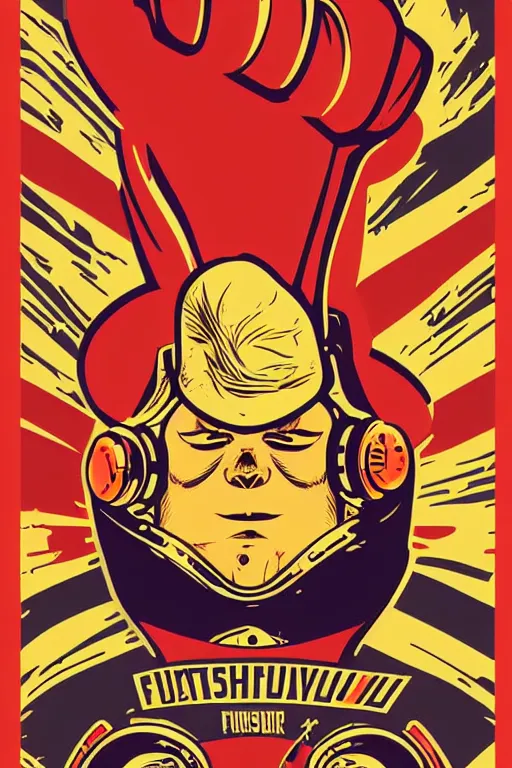 Image similar to fallout 7 6 retro futurist illustration art by butcher billy, sticker, colorful, illustration, highly detailed, simple, smooth and clean vector curves, no jagged lines, vector art, smooth andy warhol style