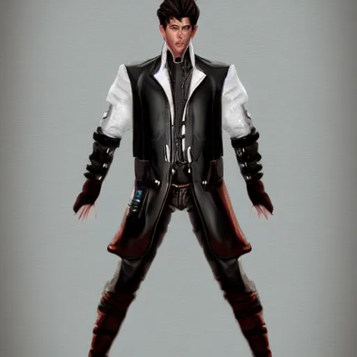 Prompt: male leather clothes cloud dancer, Artstation