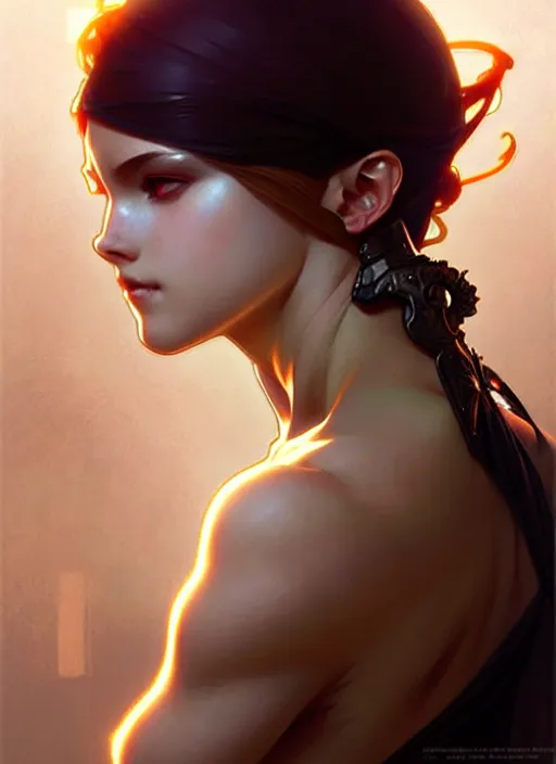 Prompt: 2 b, incredibly detailed face, pretty face, light dress, true anatomy, art by artgerm and greg rutkowski and alphonse mucha