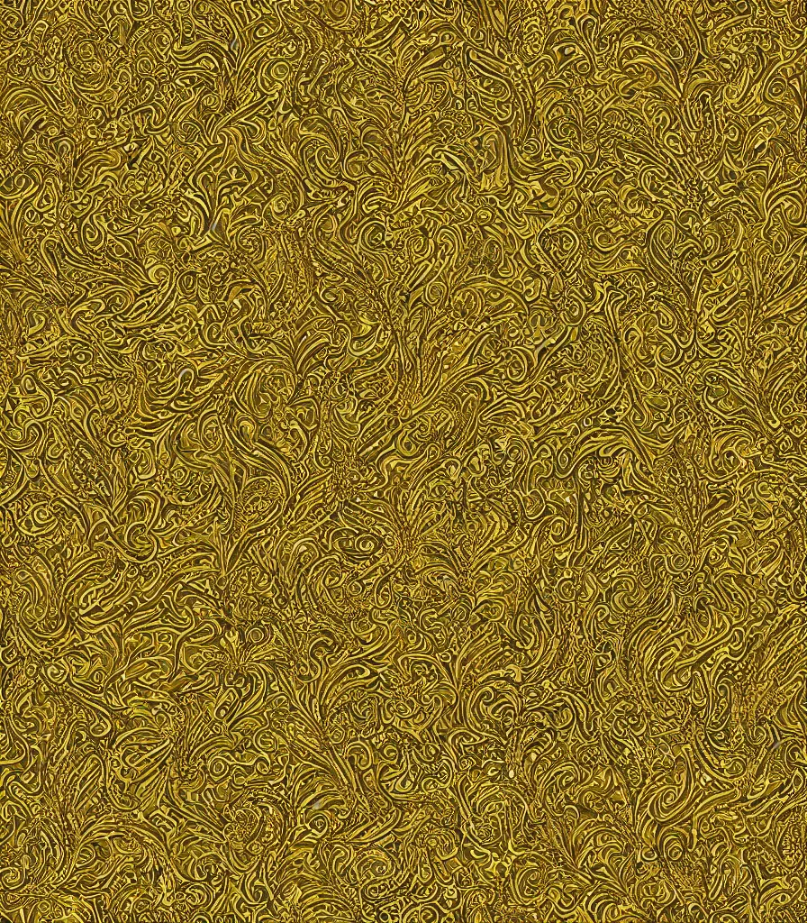 Prompt: intricate transparent golden pattern texture map