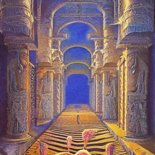 Prompt: intricate detailed, gilbert williams, halls of amenti, thoth, tehuti, lemuria, agartha,