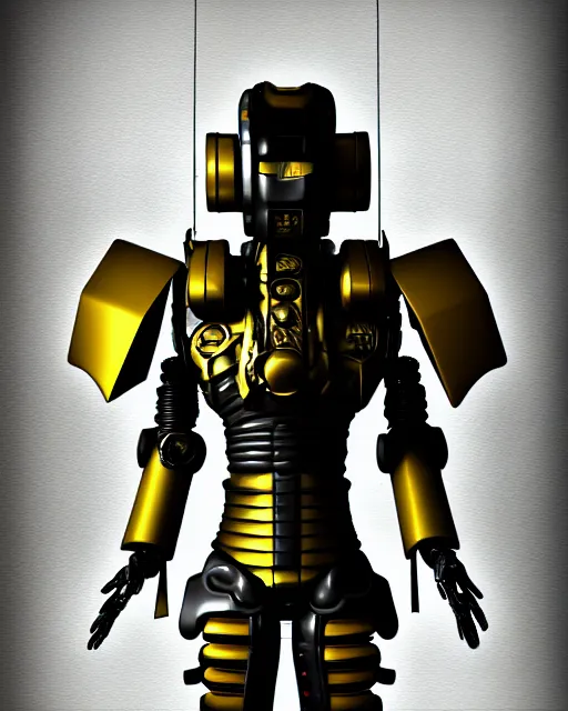 Image similar to the cyberpunk samurai made out of silky pearl smoke, cyrax cyberpunk steampunk robot 3 d digital art