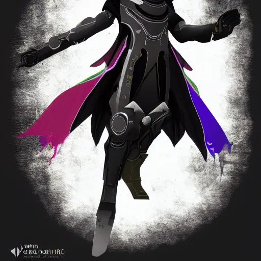 Image similar to destiny 2 warlock in a digital artstyle