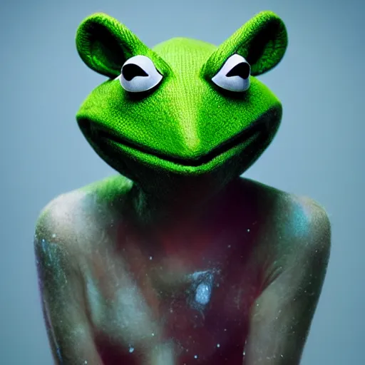 Image similar to anonymous as a kermit, award winning creature photography, extremely detailed, artstation, 8 k, sensual lighting, incredible art, wlop, artgerm