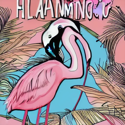 Image similar to flamingo graphic novel