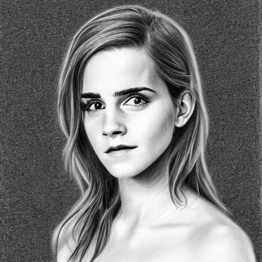 Prompt: extremely ultra highly detail pencil sketch drawing of emma watson,