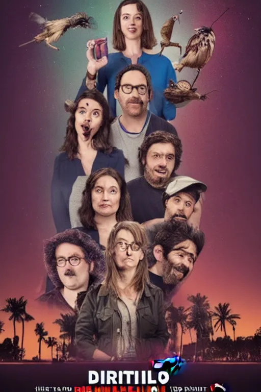 Image similar to poster for a netflix drongo show called drongo, tv show drongo poster