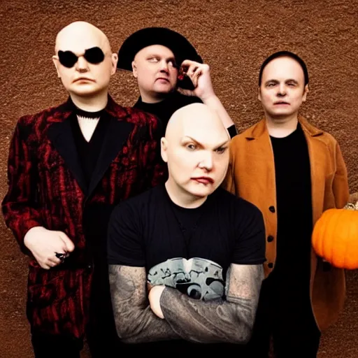 Image similar to smashing pumpkins as pumpkins