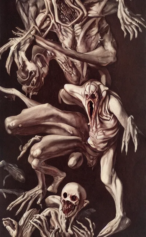 Image similar to eldrazi horror in the style of caravaggio