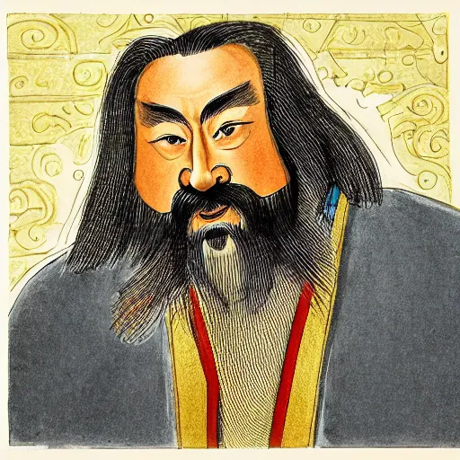 Image similar to Confucius in the american courtroom sketch by John M. Downs and Leo Hershfield