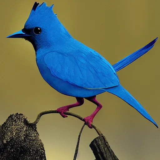 Prompt: realistic nat geo photograph of the blue Twitter bird realism.